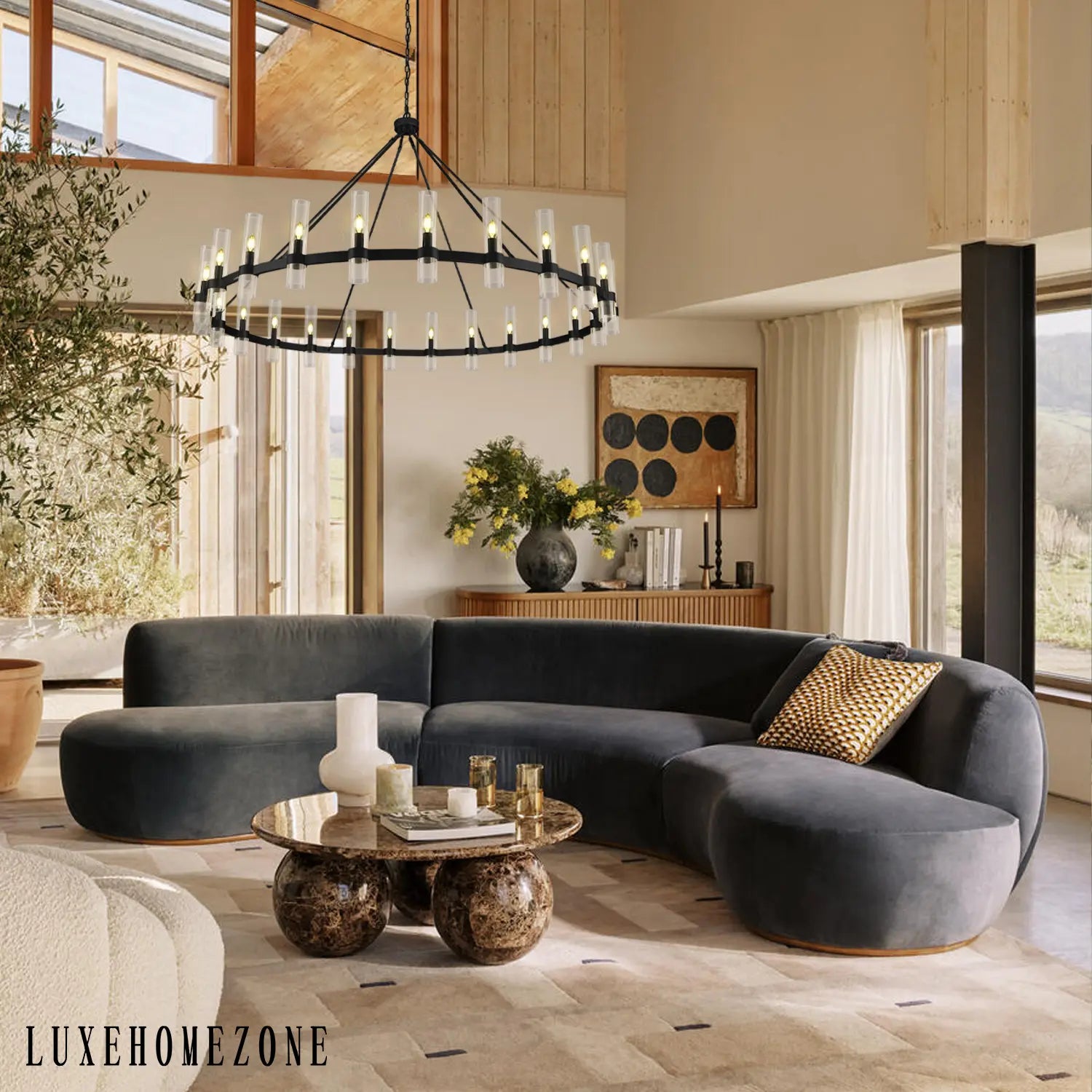 Farmhouse Wagon Wheel Kroonluchter