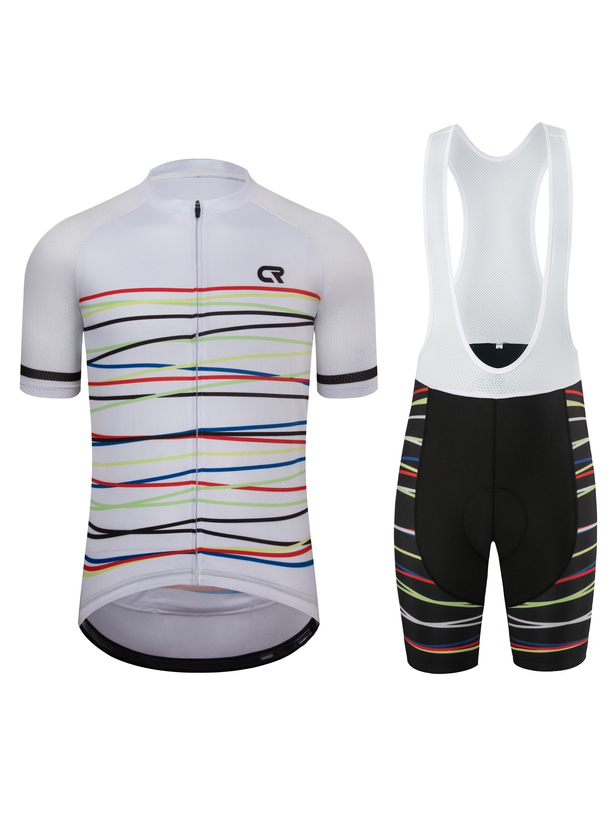 Grafisch zwart wielertrui | Wielerkleding | Geavanceerd Fietsjersey