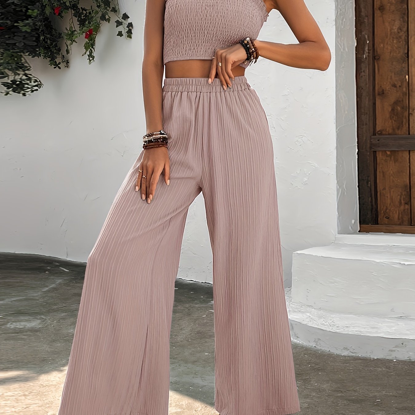 Plissé Set | Zomer Outfit Dames | Luchtige Vakantie Outfit