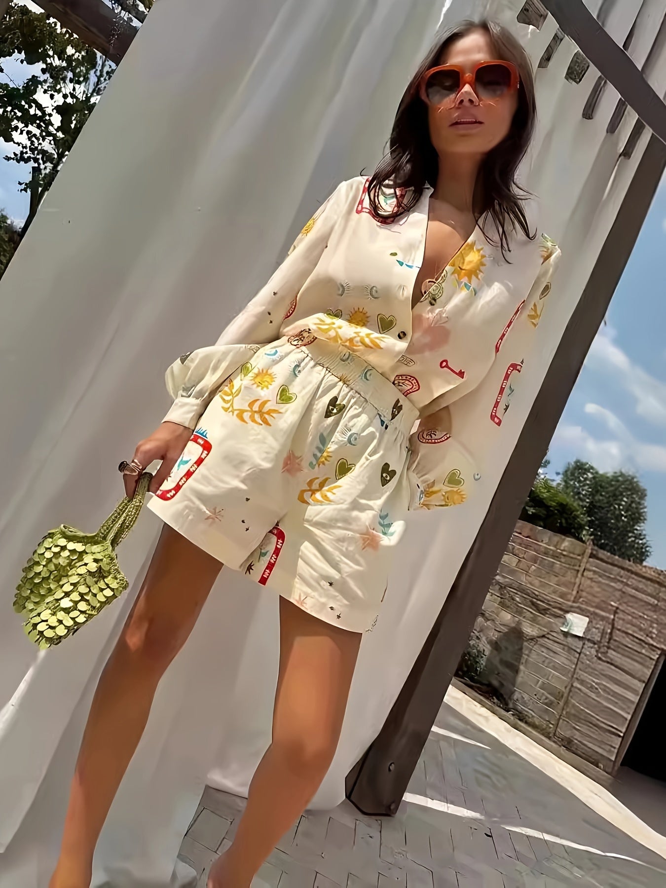 Kleurrijk bedrukte overhemdjurk | Zomer Outfit Dames | Speelse Zomertrend