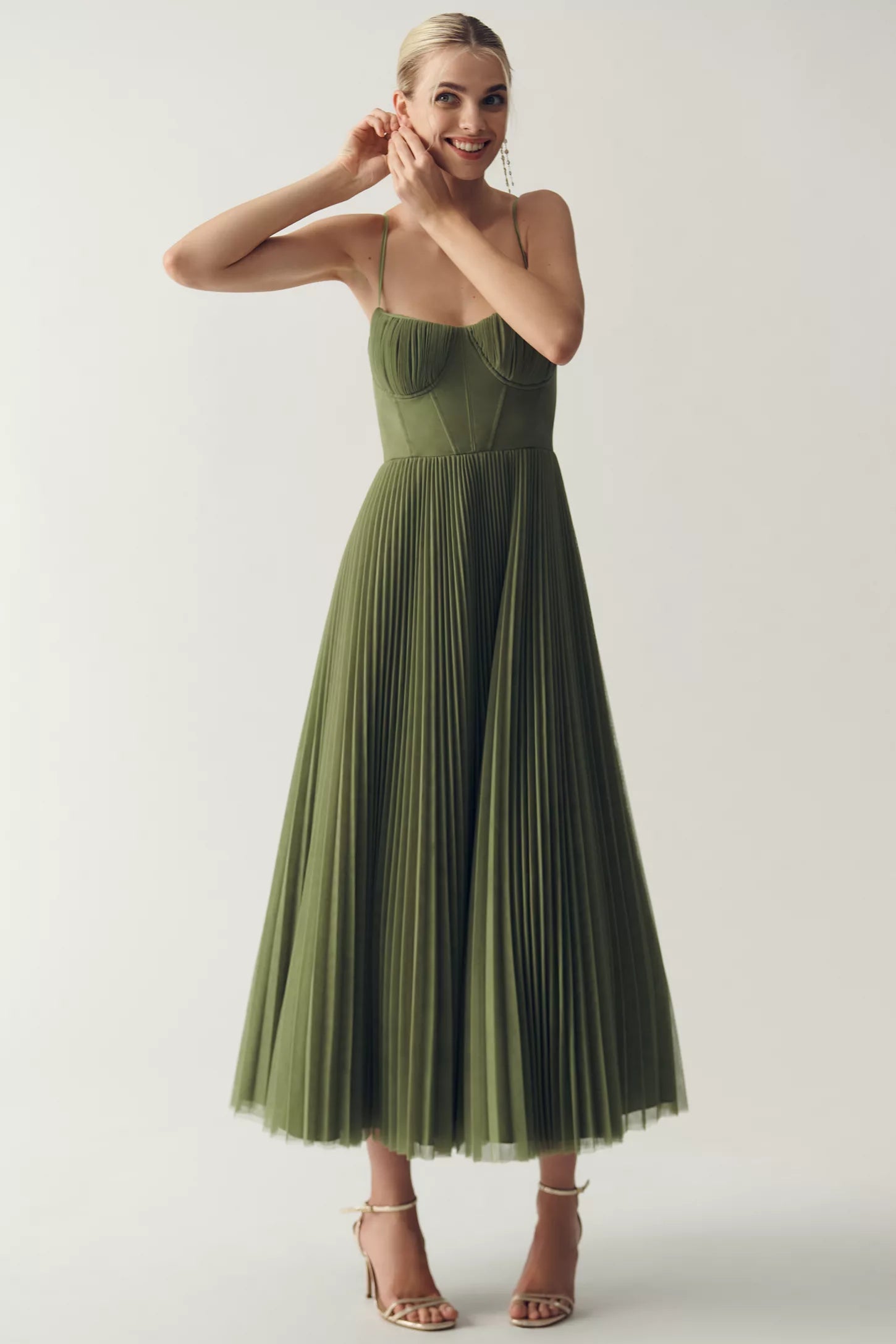 Olivia Openback Dress | Groen