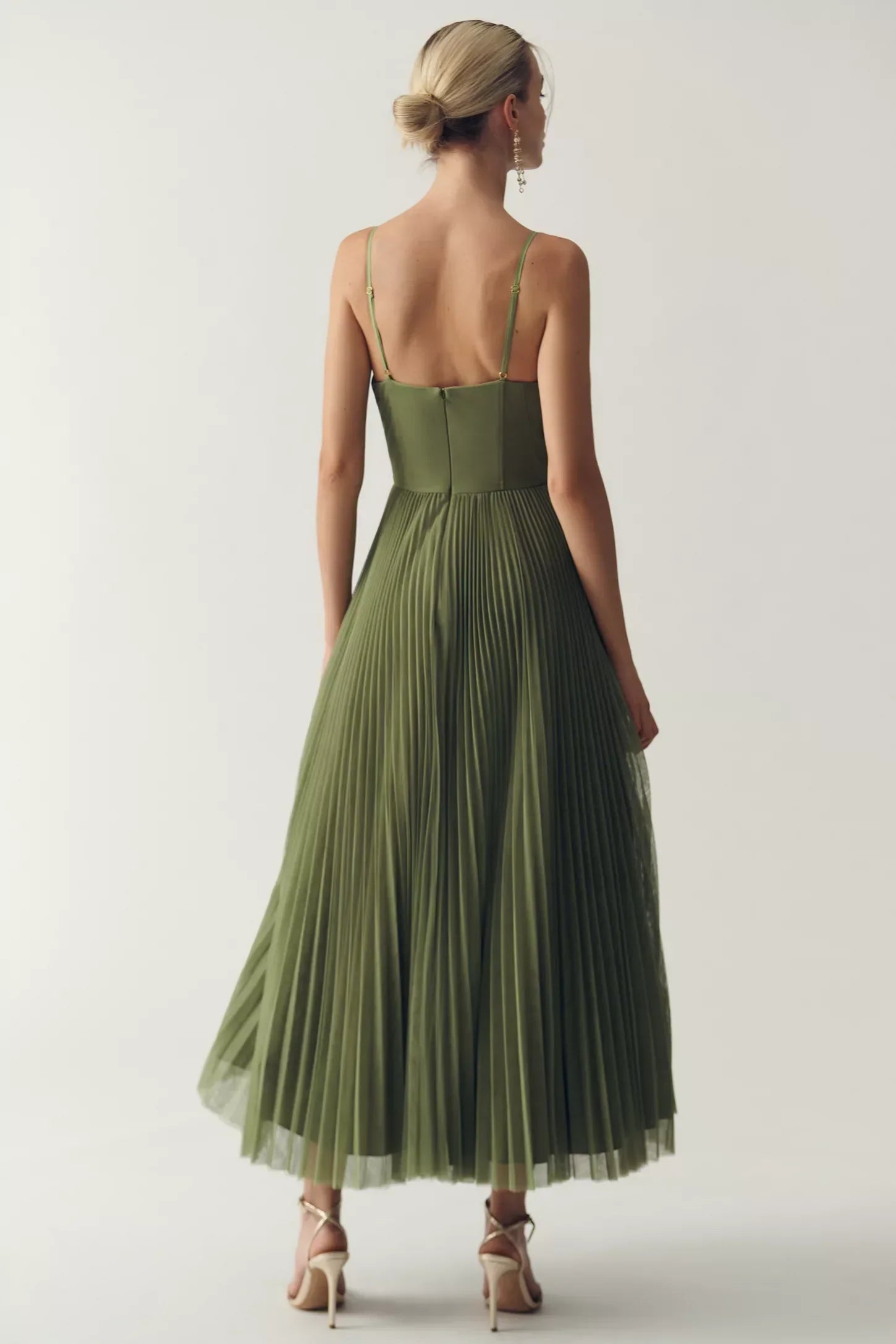 Olivia Openback Dress | Groen