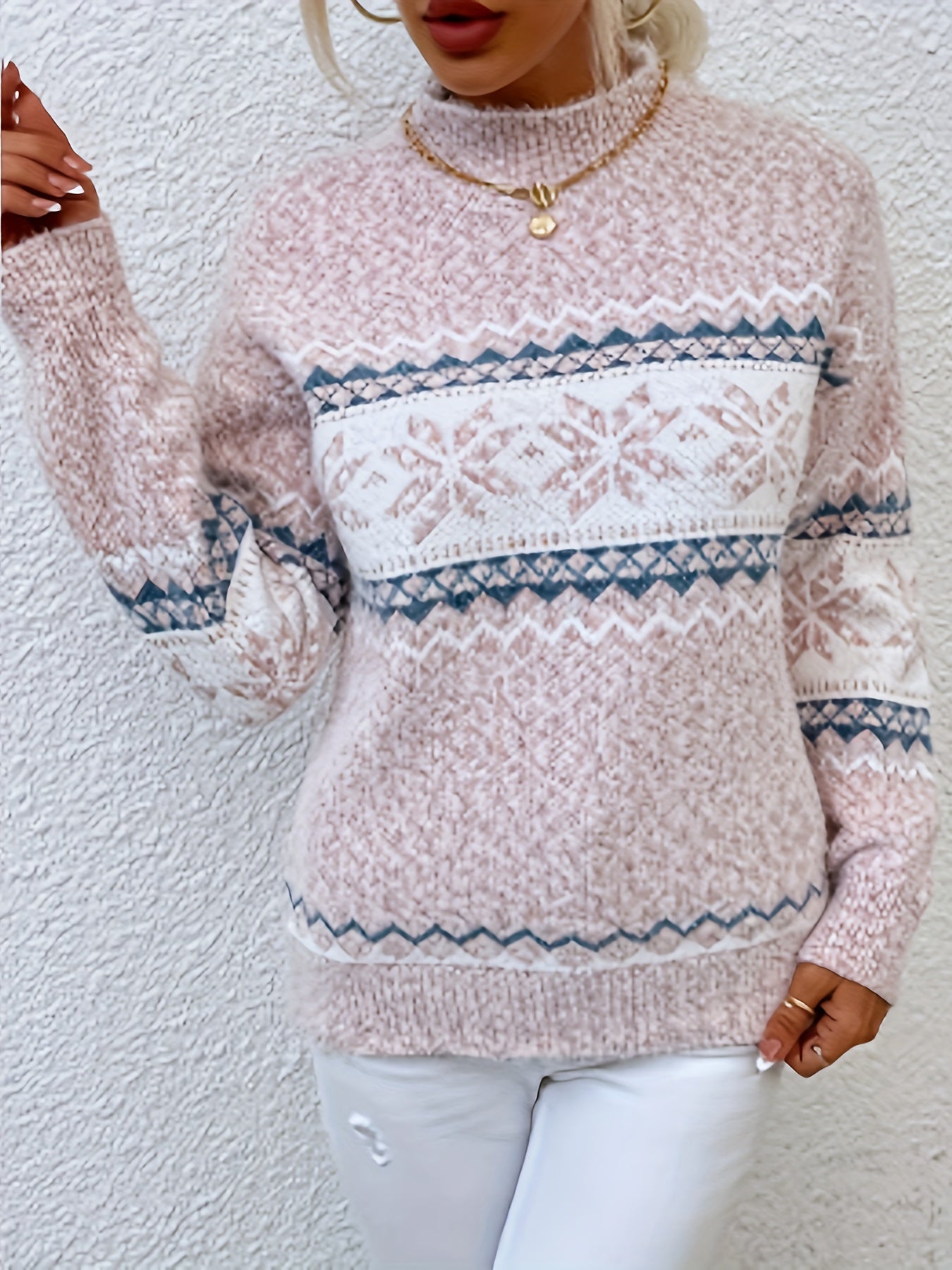 Chaleur Classique | Winter Sneeuwvlok Trui | Warm Winterdesign - Tijdloze Charme