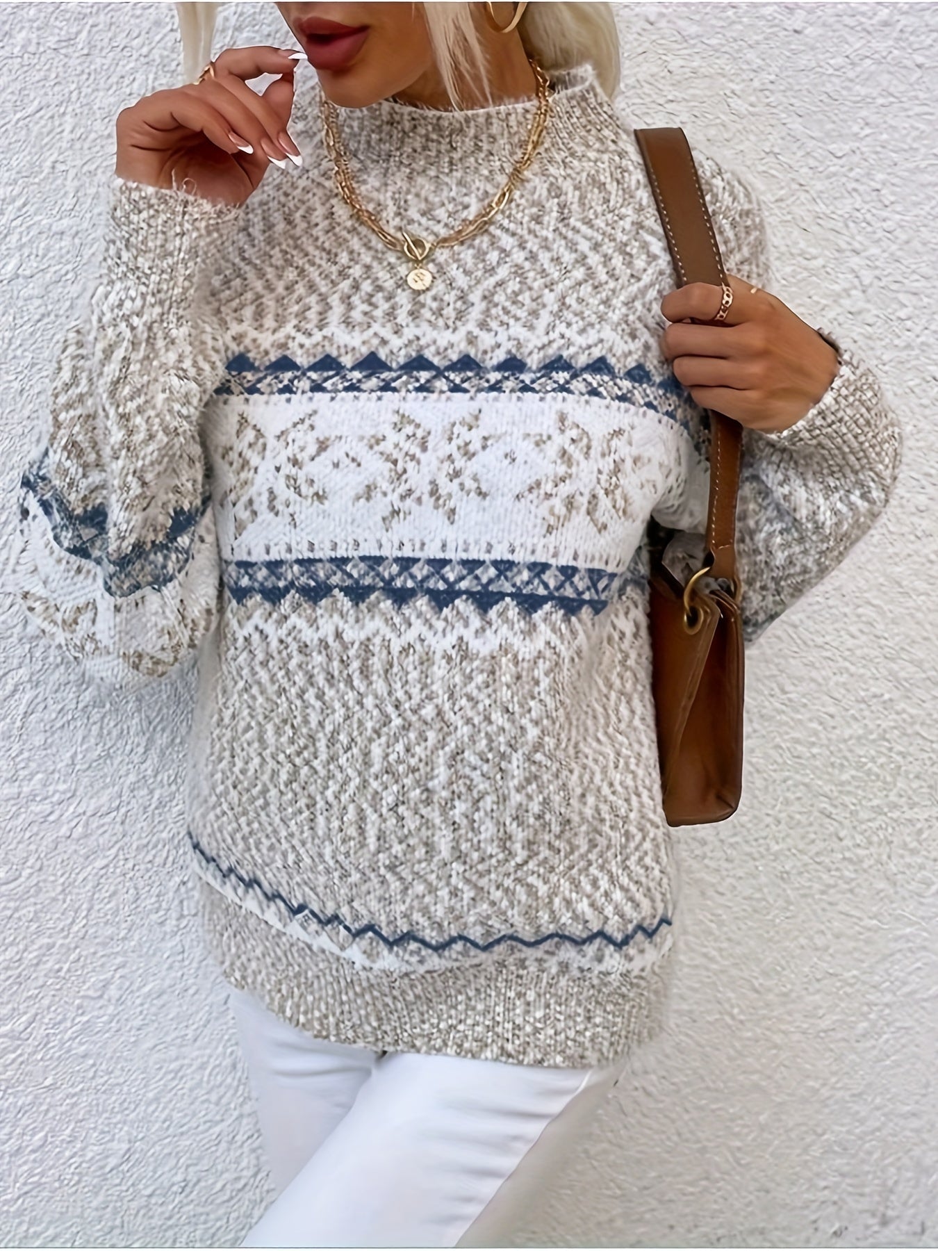 Chaleur Classique | Winter Sneeuwvlok Trui | Warm Winterdesign - Tijdloze Charme