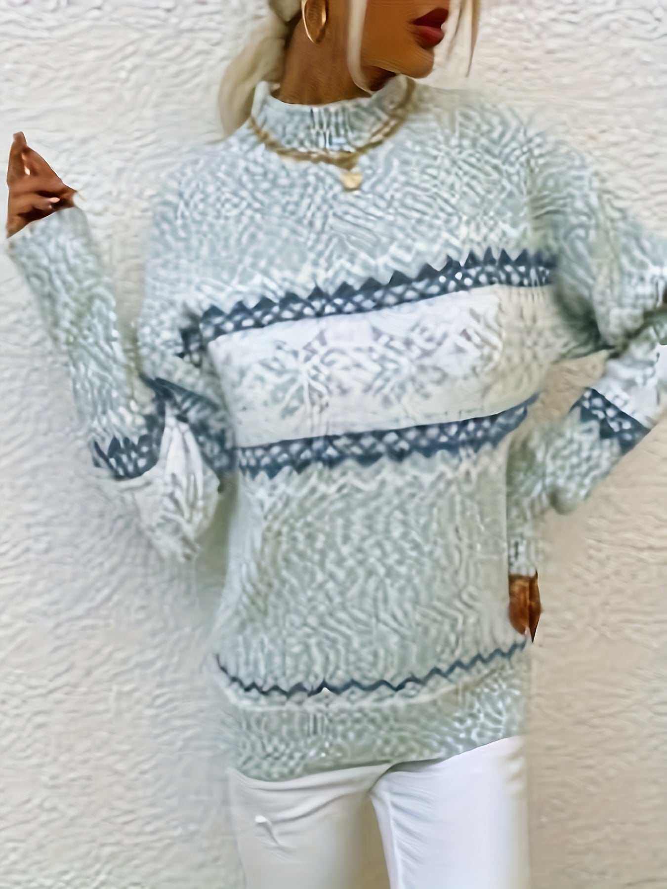Chaleur Classique | Winter Sneeuwvlok Trui | Warm Winterdesign - Tijdloze Charme