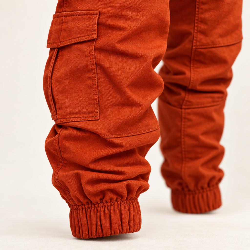 Detail van de elastische enkelboord van de Runwell joggingbroek