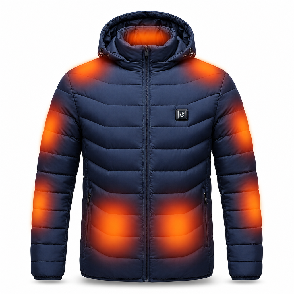 Frostiq verwarmde winterjas unisex, packshot op witte achtergrond
