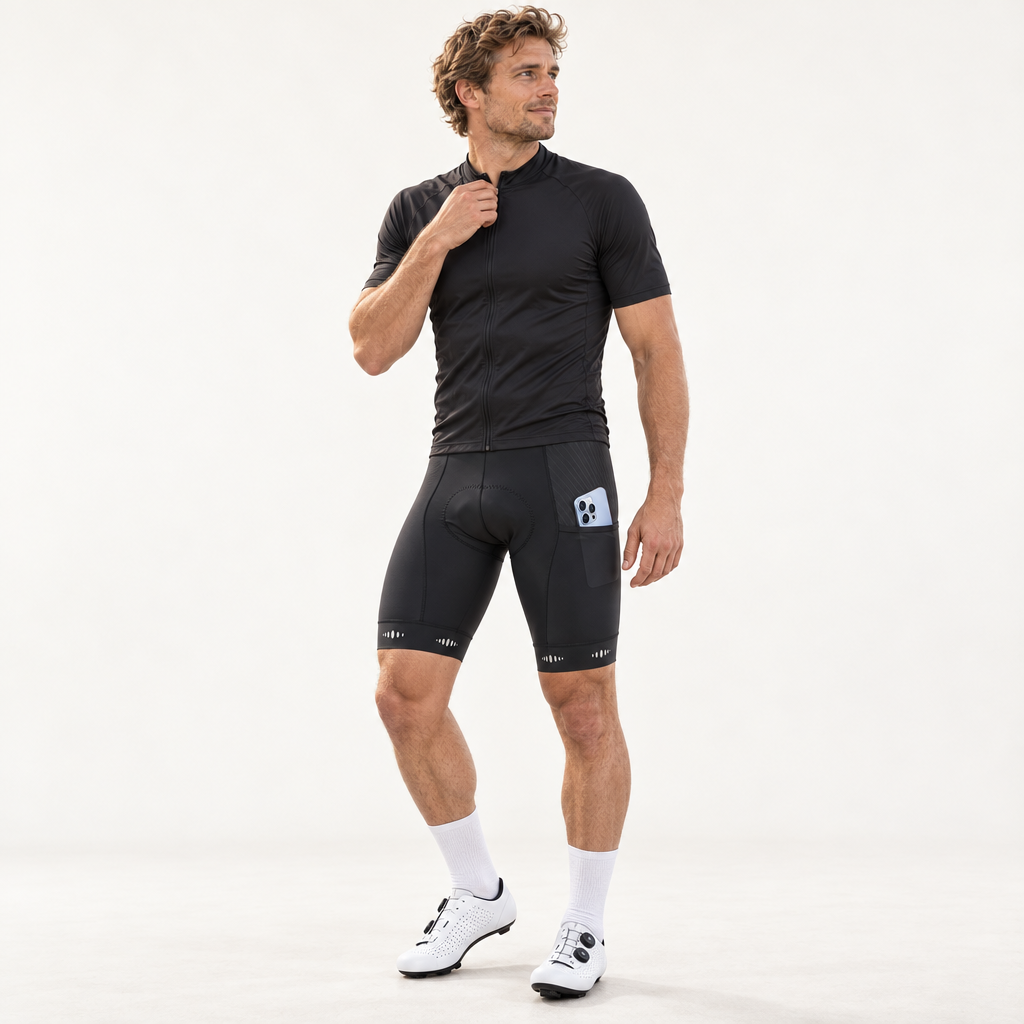 Velonex fietsbroek op model in de studio