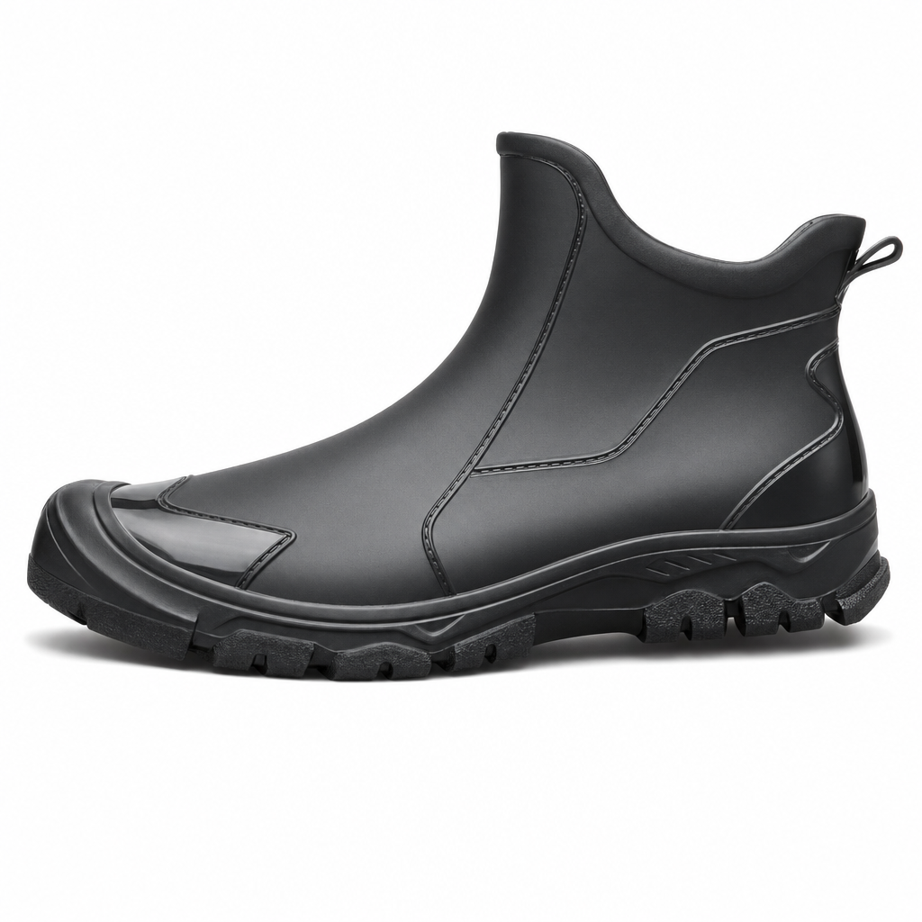 Antislip PVC enkellaars, zijaanzicht op witte achtergrond