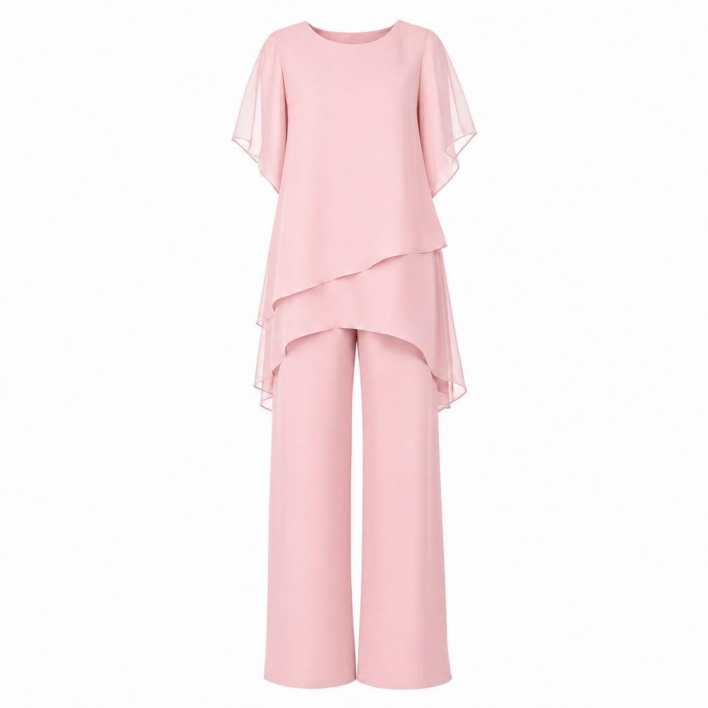 Tweedelige set in roze