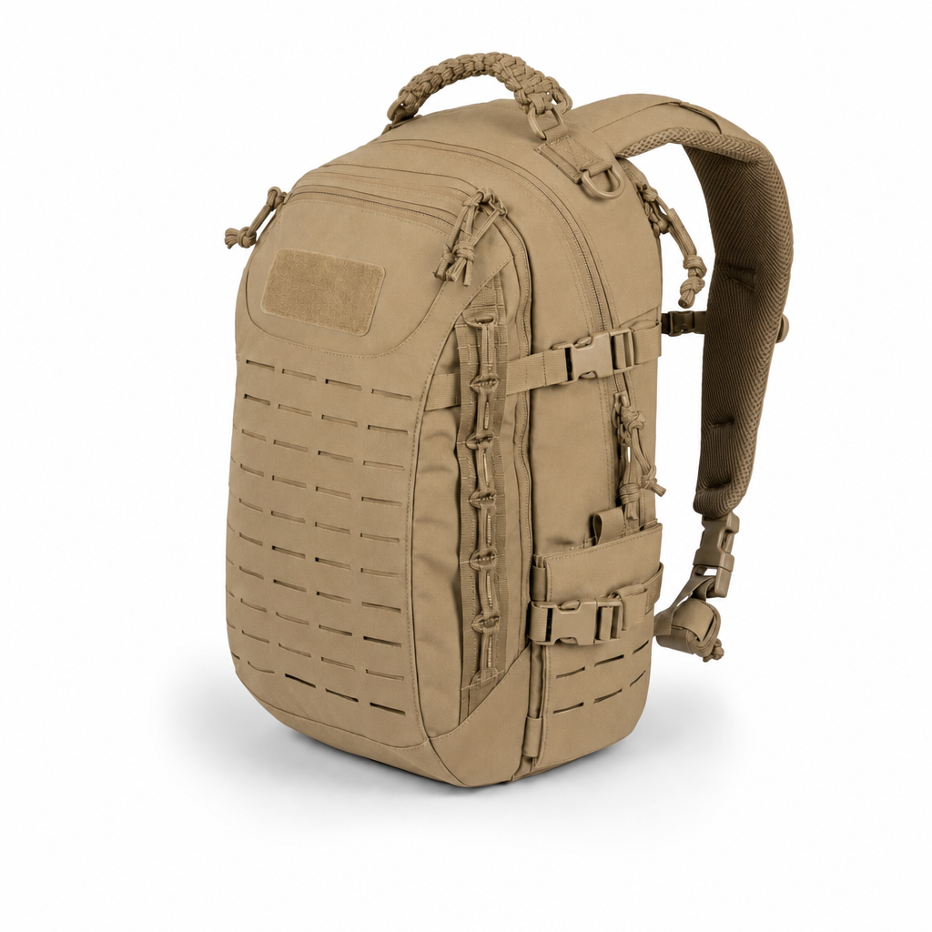 Tactische rugzak van 30 liter in khaki