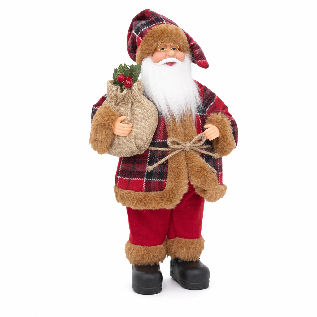 Kerstman met geldzak (1 stuk)