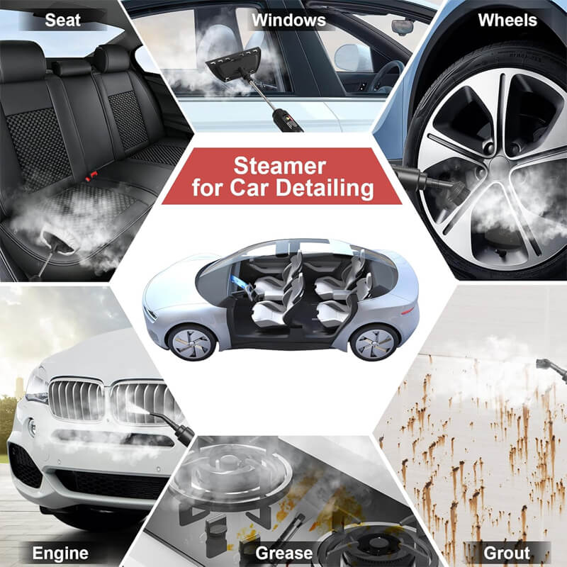 2500W Hogedruk Stoomreiniger met Handschoenen – Krachtige en Veilig Schoonmaakapparaat