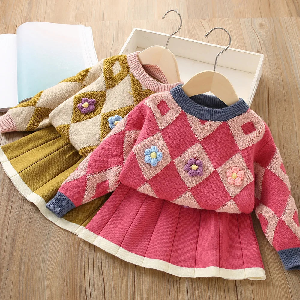 Mini Style | Heerlijk Warm - Vintage Gebreide Pullover & Rok
