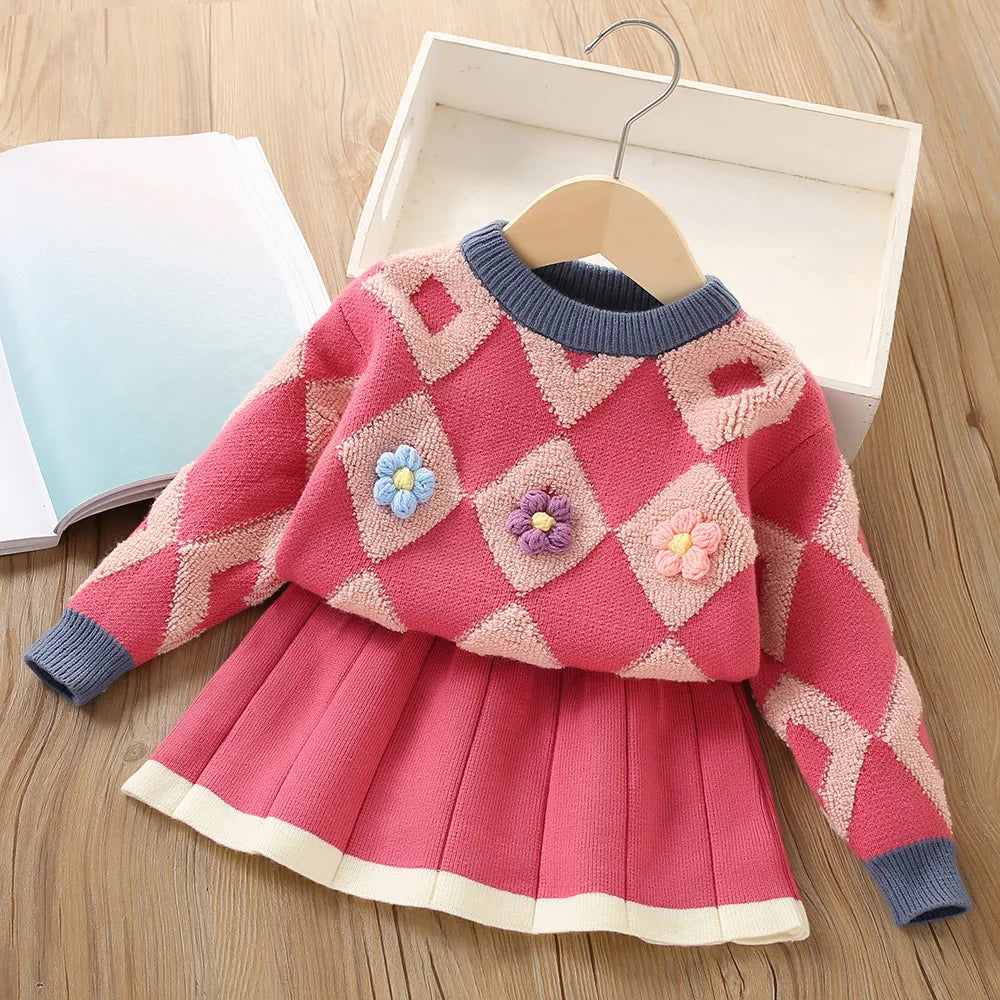 Mini Style | Heerlijk Warm - Vintage Gebreide Pullover & Rok