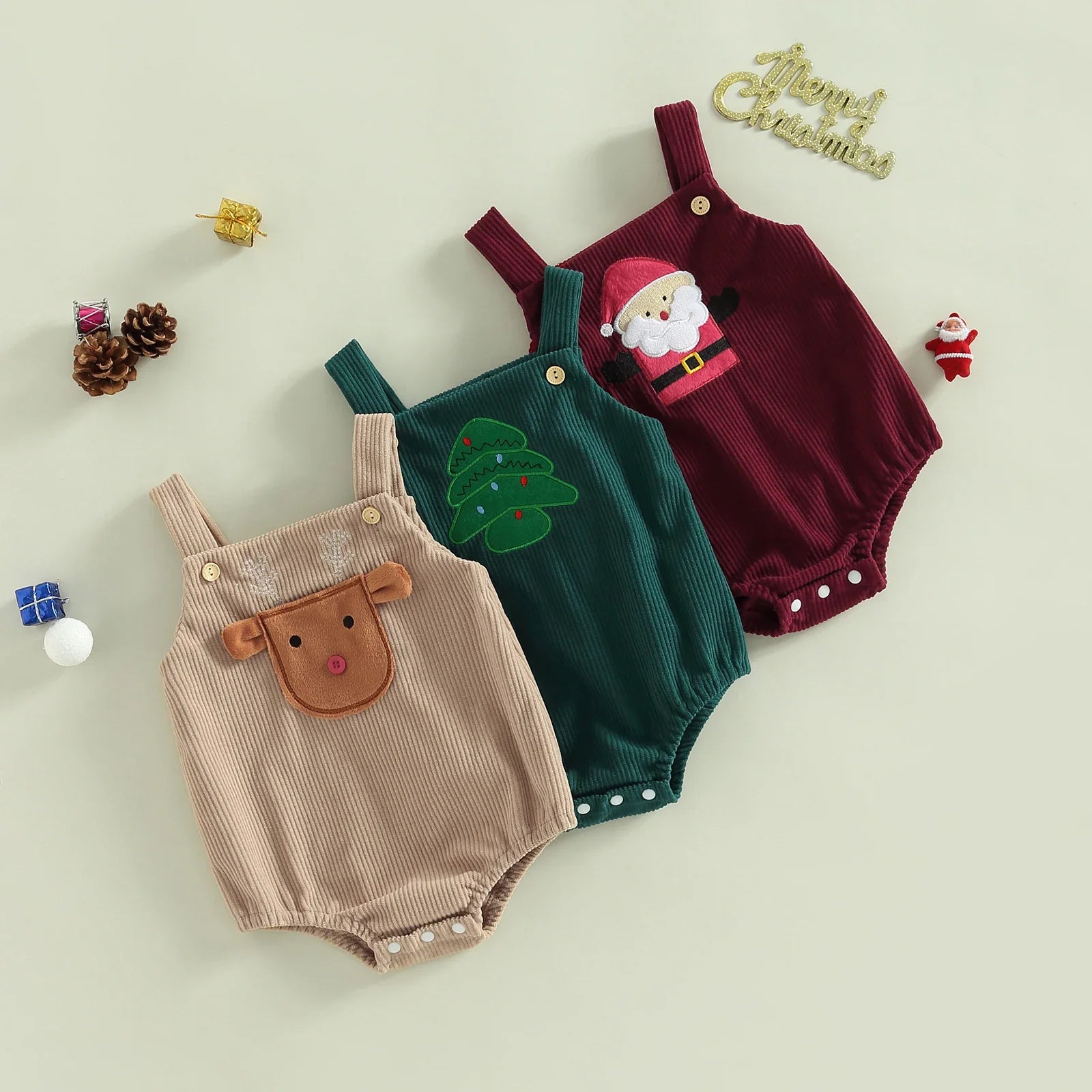 Mini Style | Kerst Design - Overall Kerst Romper