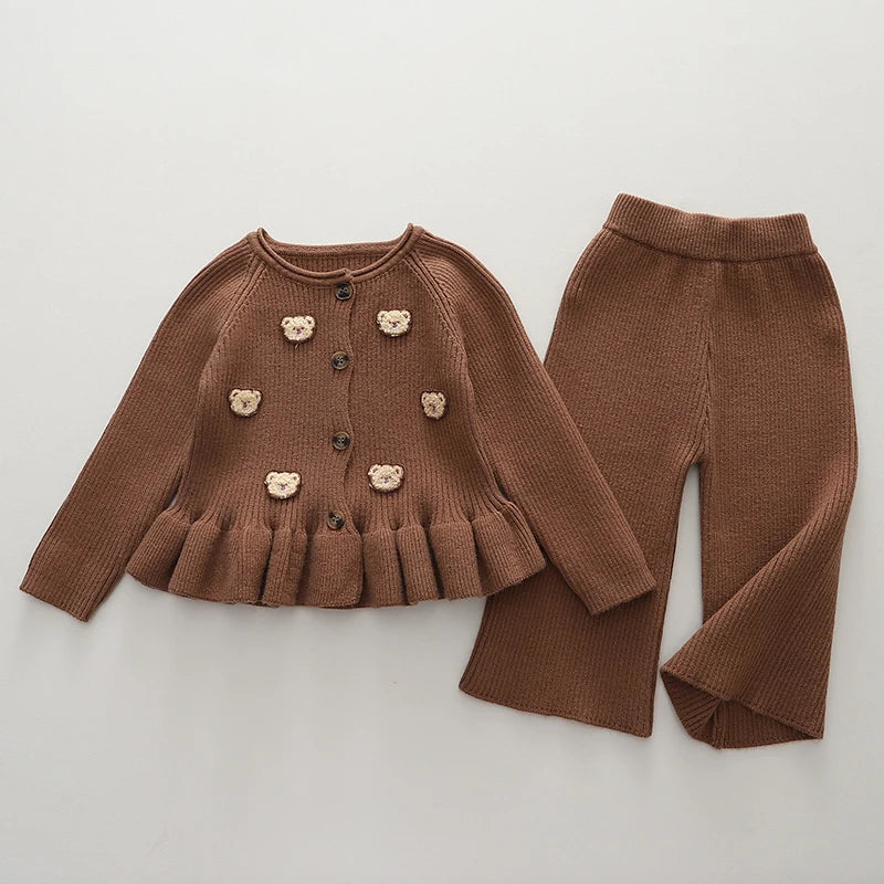 Mini Style | Tweedelige Winter Set met Beertjes