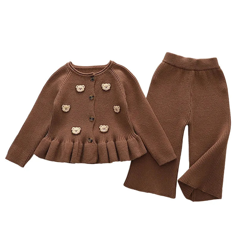 Mini Style | Tweedelige Winter Set met Beertjes