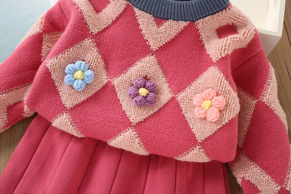 Mini Style | Heerlijk Warm - Vintage Gebreide Pullover & Rok
