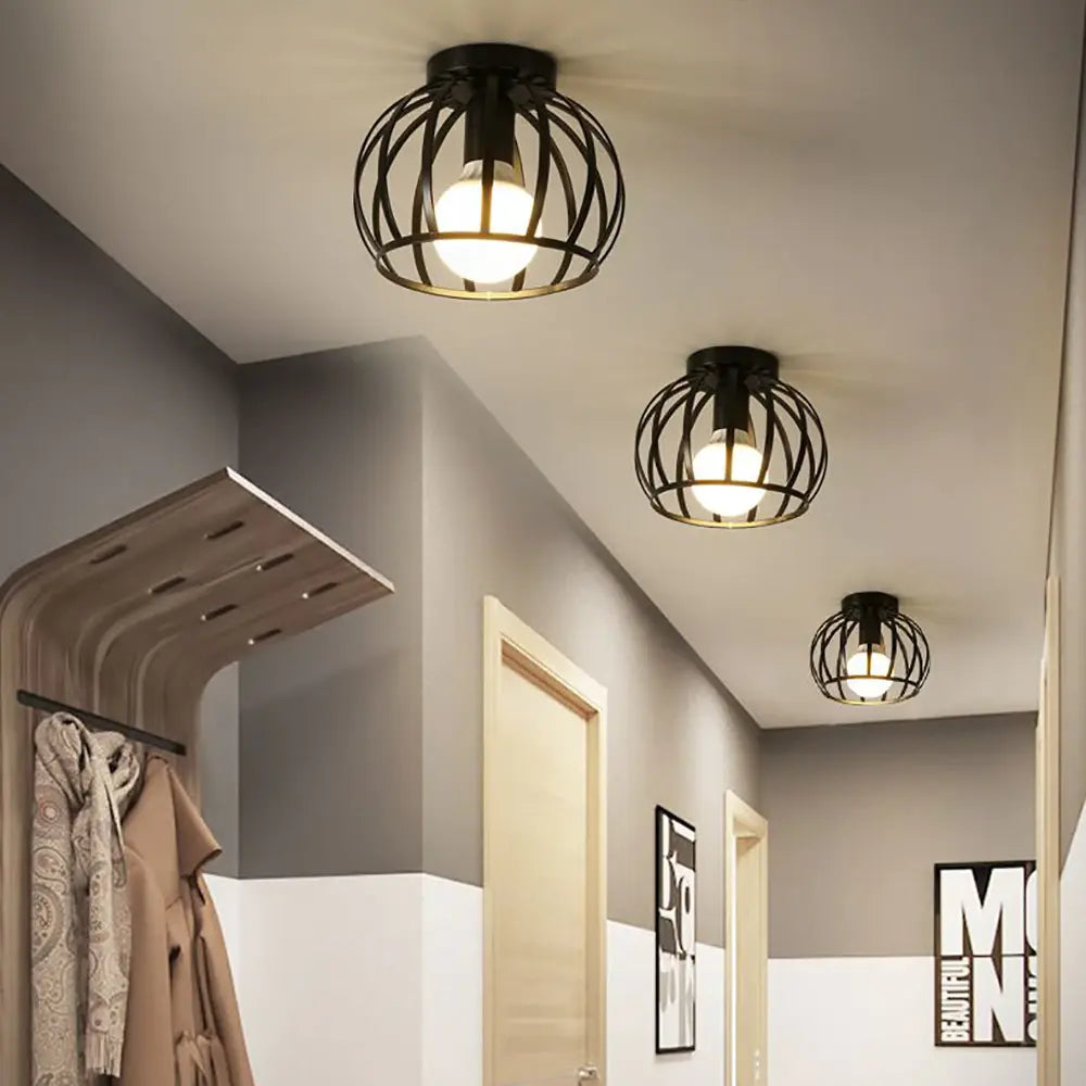 Aurub | Industriële plafondlamp zwart