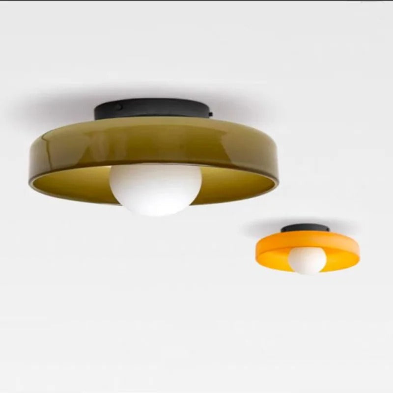 Eenvoudige Glazen Plafonnier – Elegante Verlichting voor Elke Ruimte