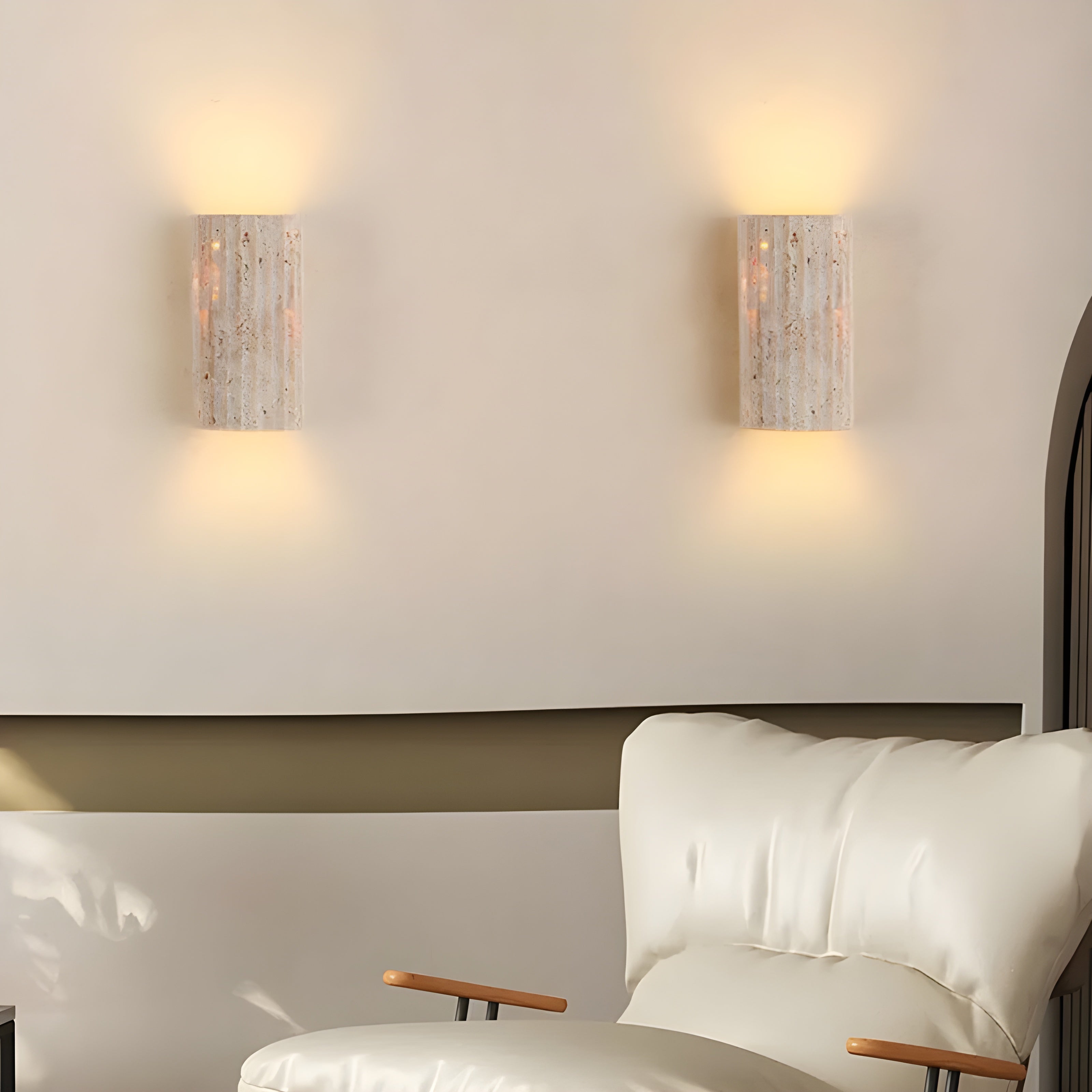 Natuurstenen Wandlamp - Elegante StoneGlow Binnenhuis Decoratie