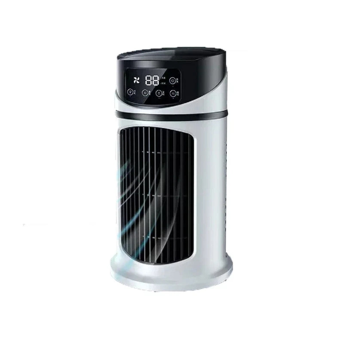 Mini Draagbare Airconditioner – 3-in-1 Ventilator, Luchtkoeler & Luchtbevochtiger met USB, 6 Snelheden & Nachtlamp