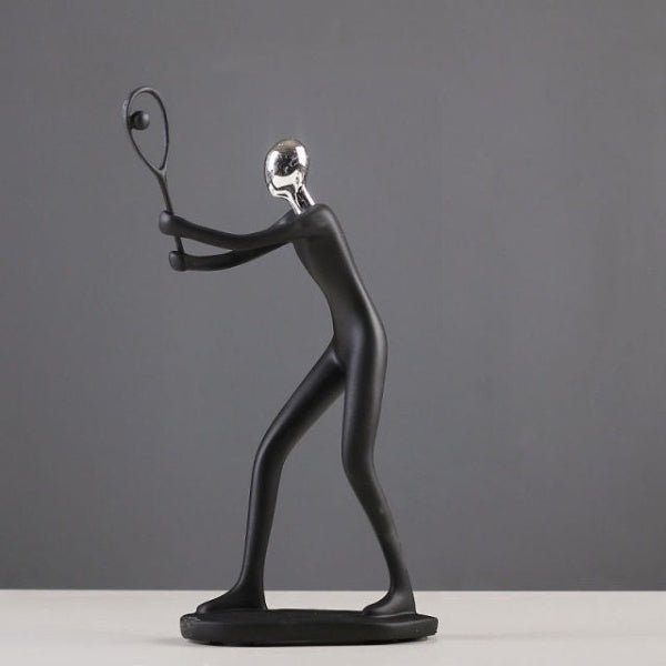 Minimalistisch Sport Beeldje Van Resin – Moderne Sculptuur