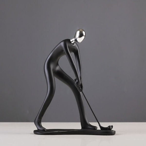 Minimalistisch Sport Beeldje Van Resin – Moderne Sculptuur