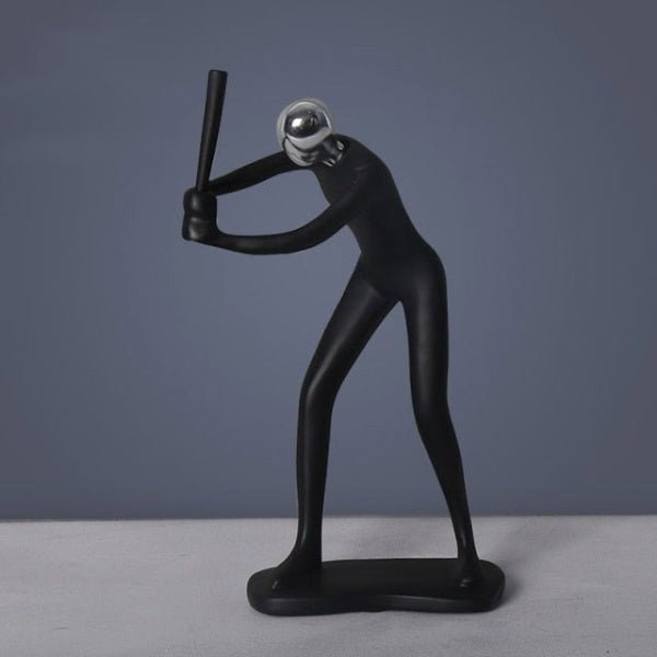 Minimalistisch Sport Beeldje Van Resin – Moderne Sculptuur