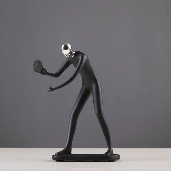 Minimalistisch Sport Beeldje Van Resin – Moderne Sculptuur