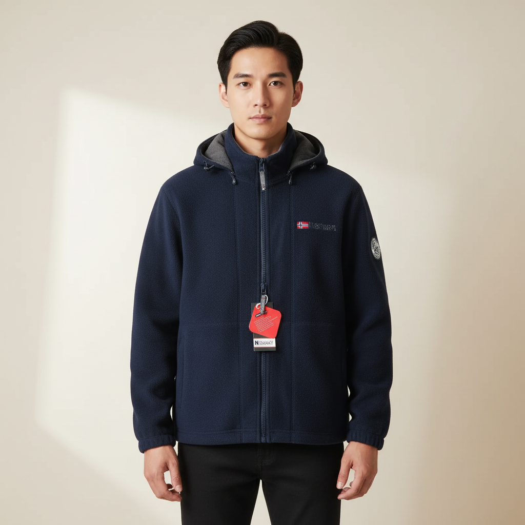Visconte Heren Fleecejas – 2024 Thickened Wool Winterjack, Warme Modejas met Capuchon, Outdoor Ski & Cold-Weather Coat