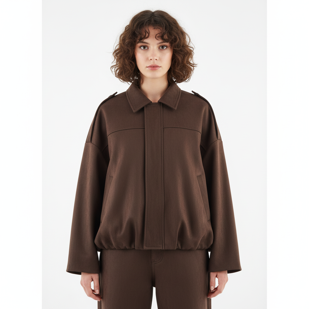 Visconte | Dames Bomberjas | Suède winterjas, lange mouwen, ritssluiting, casual herfst/winter jacket