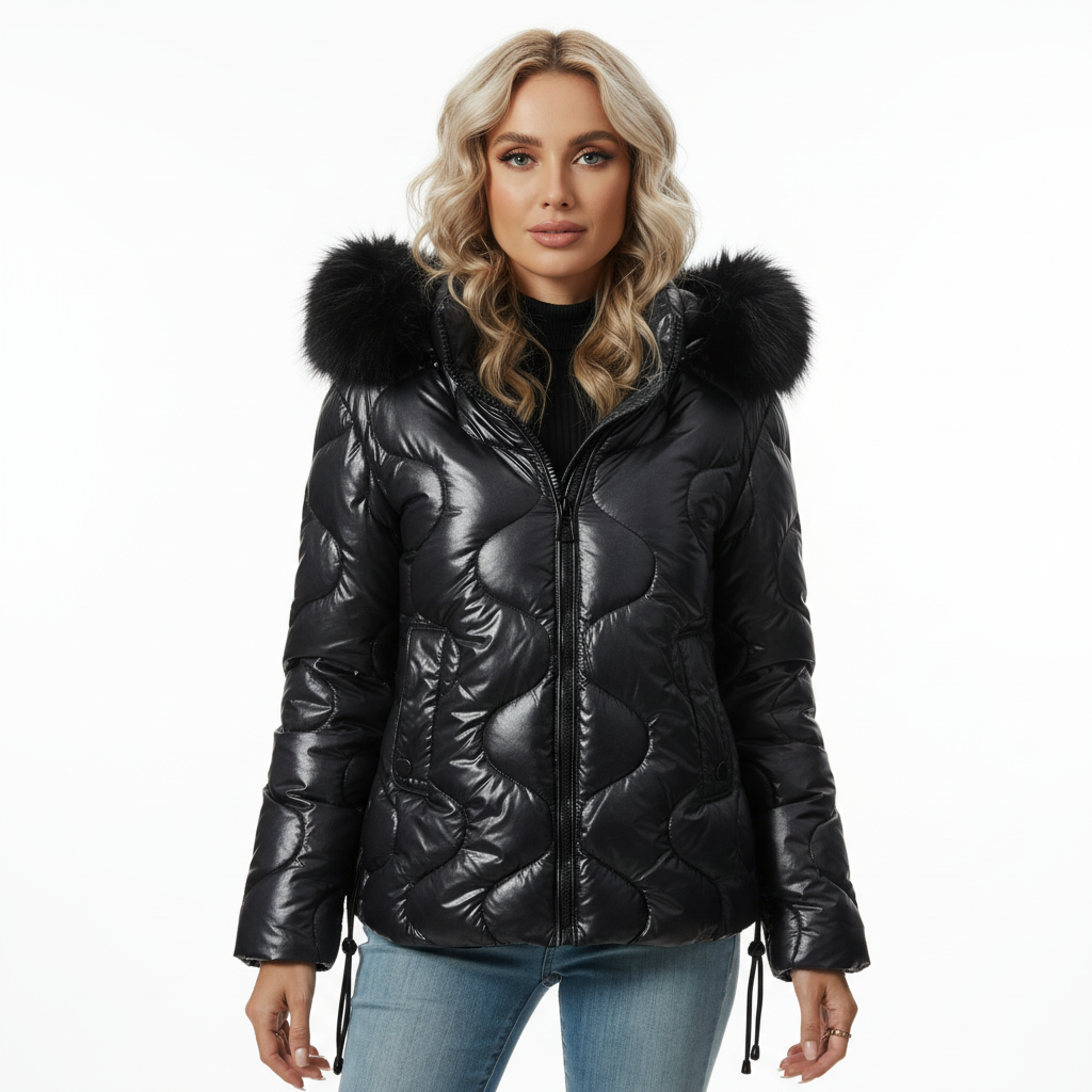Visconte | Dames Winterjas | Softshell wintercoat, afneembare capuchon, regular fit, effenkleurig design