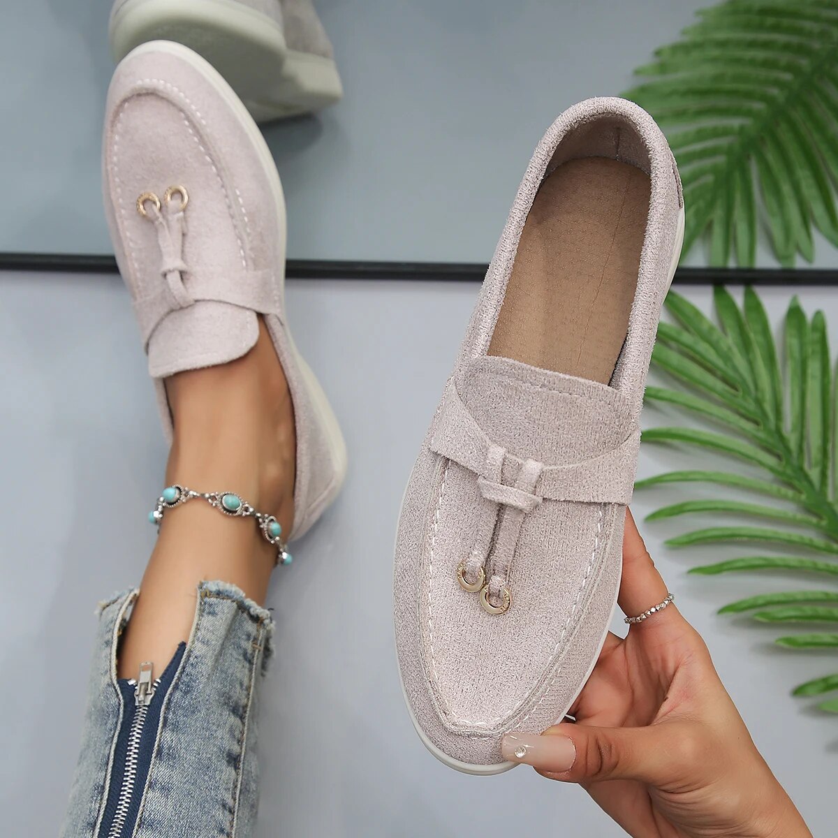 Ann-Sophie | Suède Loafers