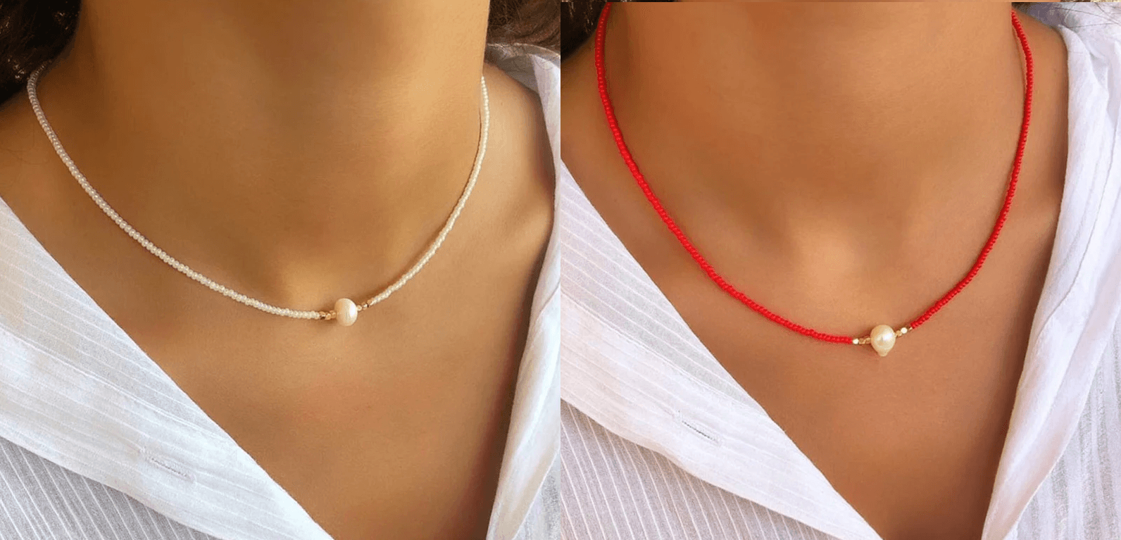 Pocket Pearl™ - Ketting met natuurlijke parels 1+1 GRATIS