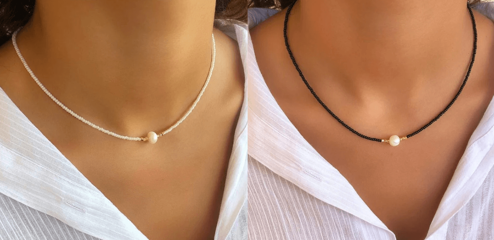 Pocket Pearl™ - Ketting met natuurlijke parels 1+1 GRATIS