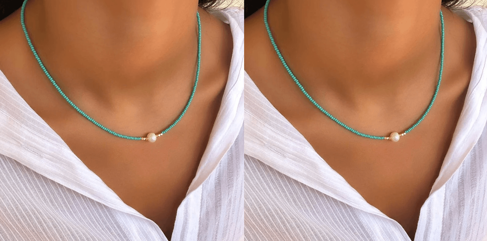 Pocket Pearl™ - Ketting met natuurlijke parels 1+1 GRATIS