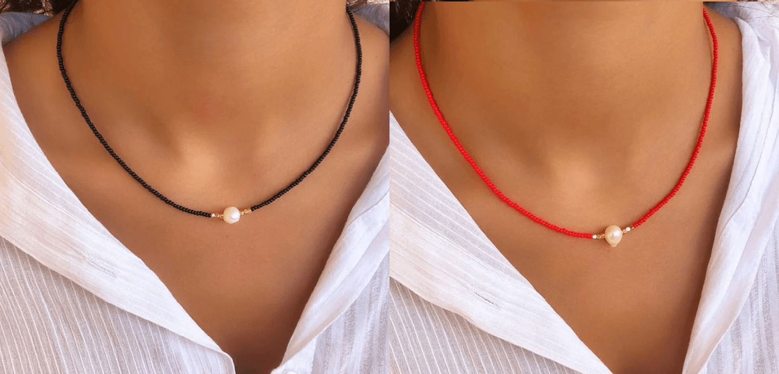 Pocket Pearl™ - Ketting met natuurlijke parels 1+1 GRATIS