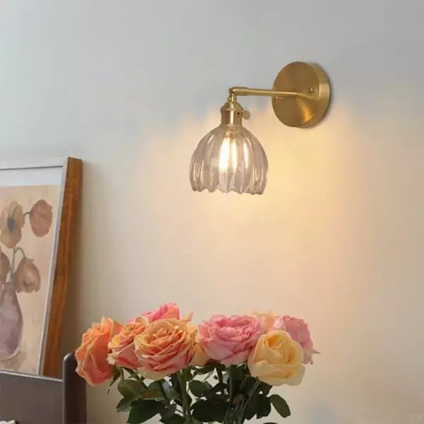 Vintage wandverlichting | Tulpvormig glas | Bloemknop ontwerp | Retro stijl | Tijdloze elegantie | Zacht warm licht | Metaal en glas | E26/E27 fitting | Nicht dimbaar | Geschikt voor elke kamer