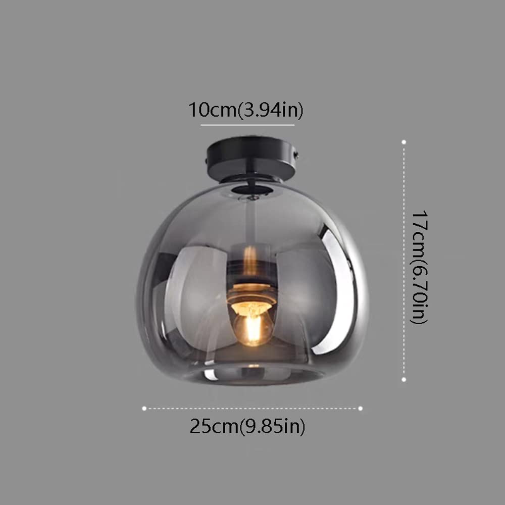 Rookglas Plafondlamp Met Retro Look – Moderne Sfeerlamp