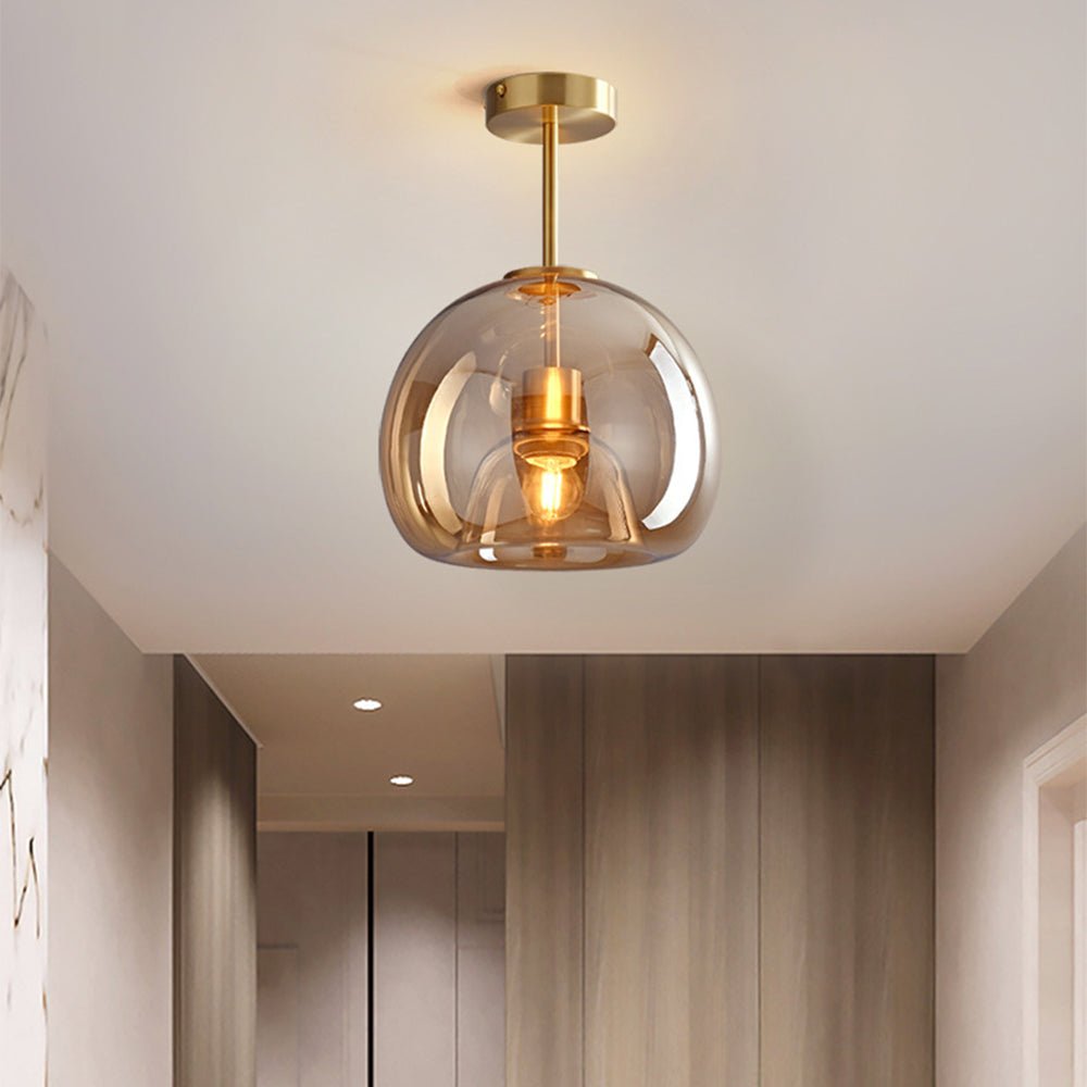 Rookglas Plafondlamp Met Retro Look – Moderne Sfeerlamp