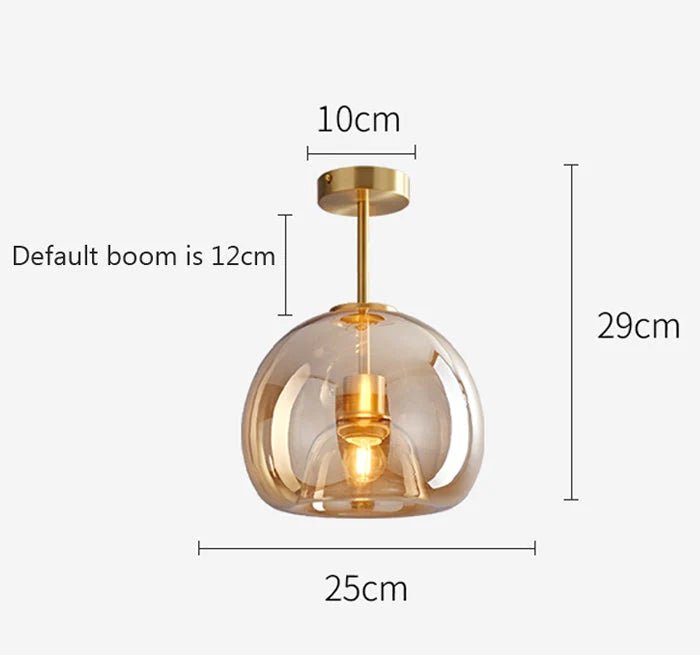 Rookglas Plafondlamp Met Retro Look – Moderne Sfeerlamp