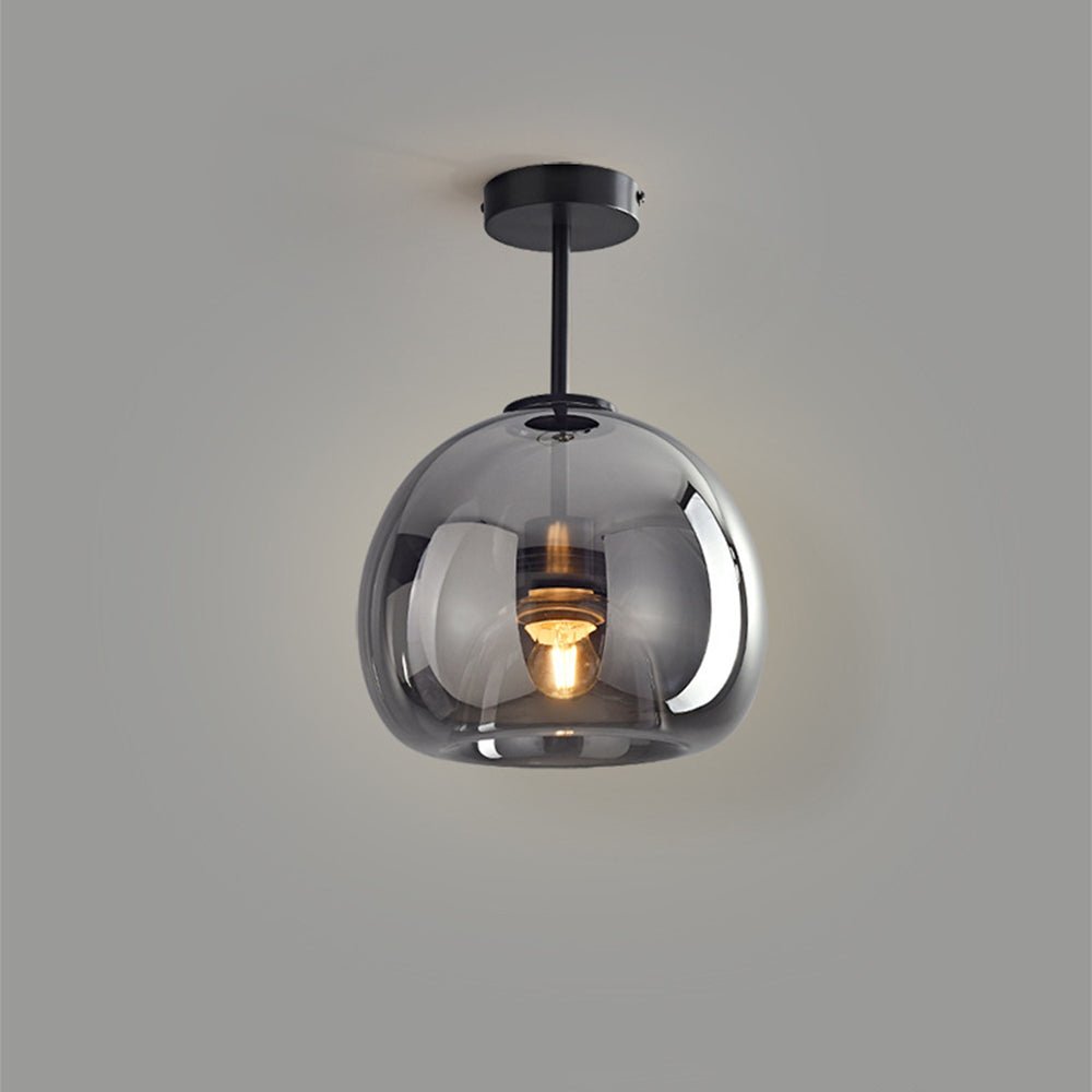 Rookglas Plafondlamp Met Retro Look – Moderne Sfeerlamp