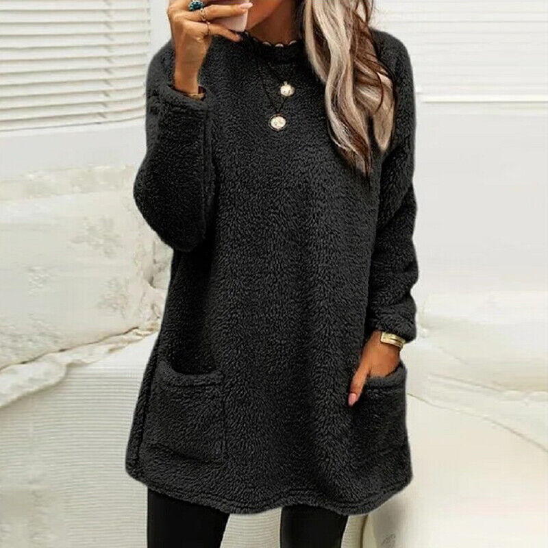 Women's sweater - Teddy fabric - Wool - For a refined and warm look