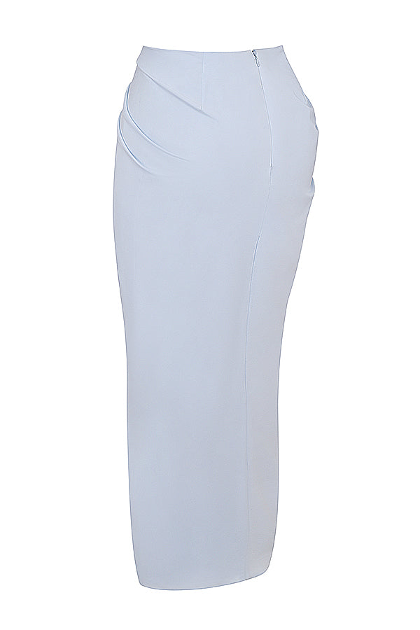 Zachtblauw korset met maxirok