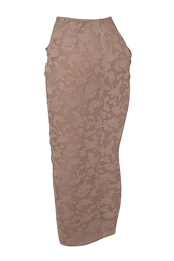 Set paddestoelkorset met kanten rand en maxirok