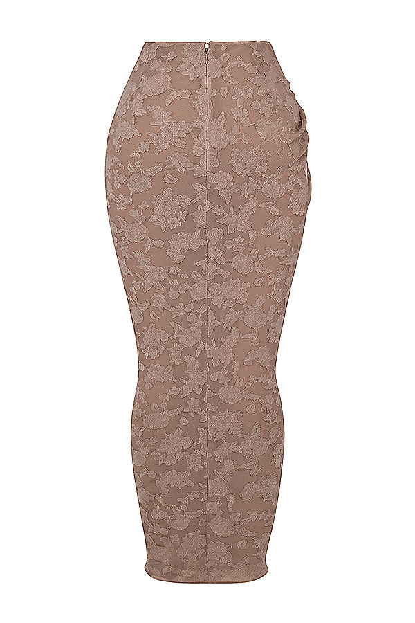 Set paddestoelkorset met kanten rand en maxirok