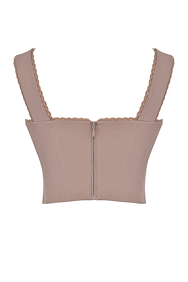 Set paddestoelkorset met kanten rand en maxirok