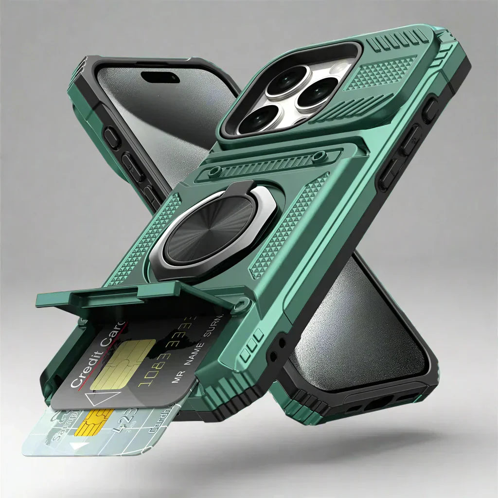 Ultrashok | Schokbestendige iPhone Magneetring Kaarthouder Hoes